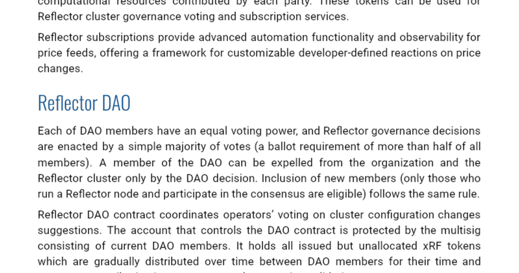 Introducing Reflector DAO and the XRF Token: A New Era for Stellar’s Decentralized Oracle Network