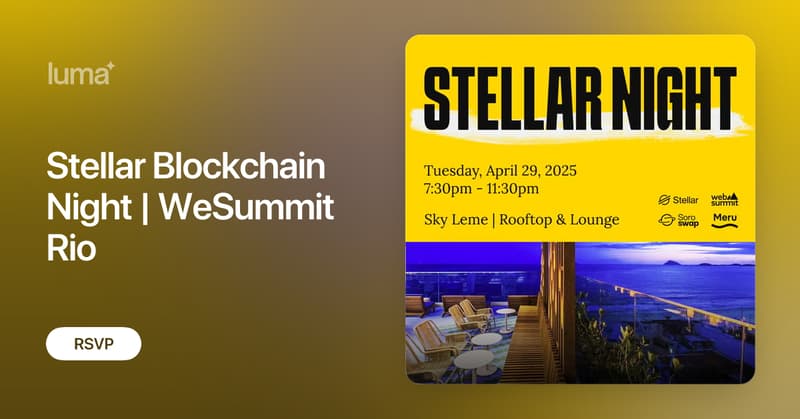 Stellar Blockchain Night – Sky Leme, Rio